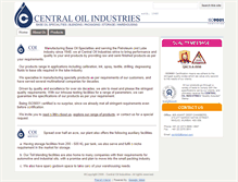 Tablet Screenshot of centraloilindustries.com